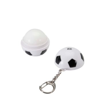 Porta-chaves com bálsamo labial em forma de bola FPS15 baunilha