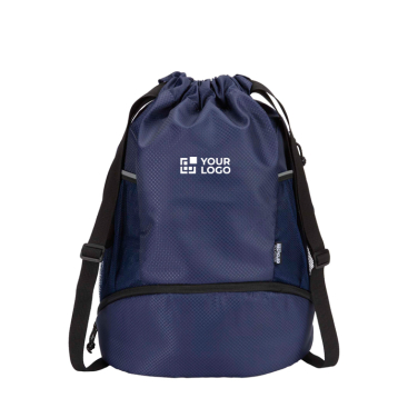 Saco desportivo tecido reciclado impermeável e bolso para calçado 18 L