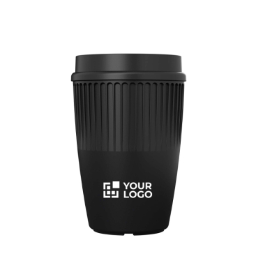 Copo reutilizável com tampa 360° e rebordo isolante 350ml