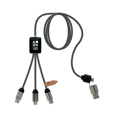Cabo de carregamento 3 em 1 com logótipos luminosos SCX.design