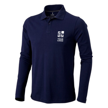 Polo de algodão para homem de manga comprida 200 g/m2 Elevate Life