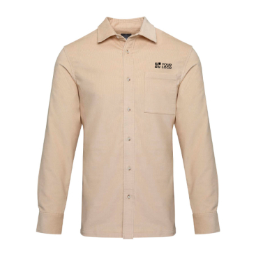 Camisa bombazine unissexo manga comprida corte reto 252 g/m2 Elevate