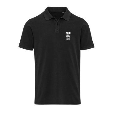 Polo de homem de manga curta em piqué pré-lavado 200 g/m² Elevate