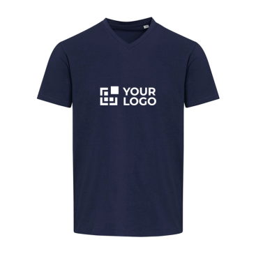 T-shirt manga curta e  gola em V de algodão orgânico 200 g/m2 Elevate