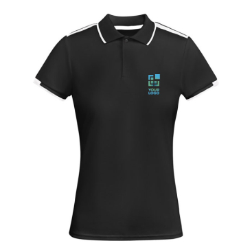 Polo de poliéster de manga curta para mulher bicolor 140 g/m2 Roly 