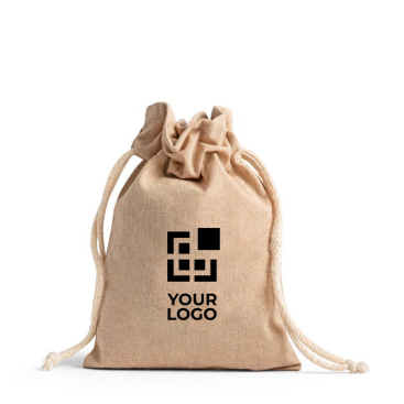 Bolsas em algodão reciclado para personalizar cor natural primeira vista