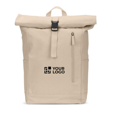 Mochila roll-top com fecho superior e bolsos 17L 380 g/m²