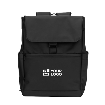 Mochila em pele sintética com aba ideal para portáteis de 16''