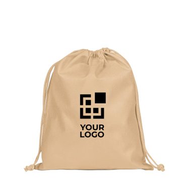 Mochila de cordões média em TNT com fecho termosselado 60 g/m²