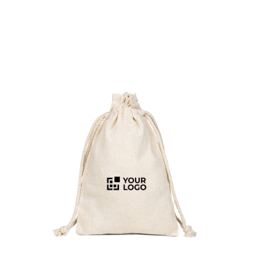 Mochila de cordões pequena em algodão com fecho por alças 120 g/m²