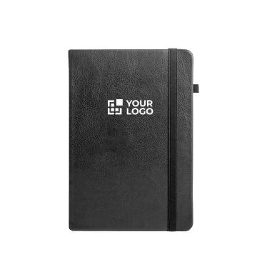 Caderno A5 pautado com planeamento mensal e banda elástica