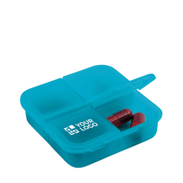 Porta-comprimidos colorido personalizado com 4 divisões