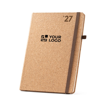 Agenda personalizada com capa de cortiça vista principal