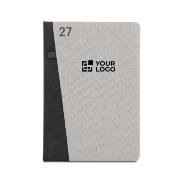 Agenda B5 reciclada de duas cores para empresas