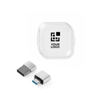 Conjunto de adaptadores de plástico com formato USB-A e USB-C