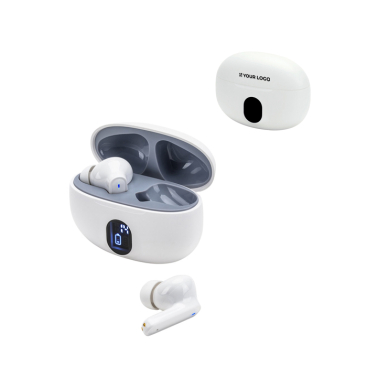 Auriculares sem fios de ABS reciclado com 4 horas de autonomia