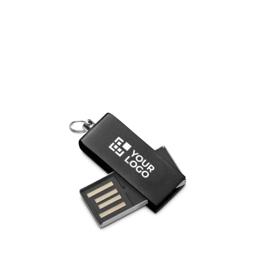 Pen USB de alumínio e tamanho mini com formato giratório