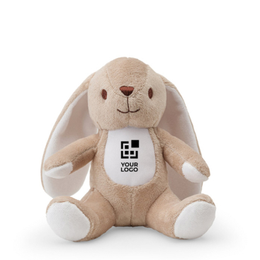 Peluche de coelho em poliéster com patch personalizável