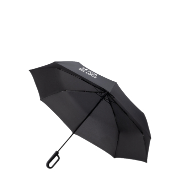 Guarda-chuva dobrável de 3 secções em pongee com pega ergonómica Ø117