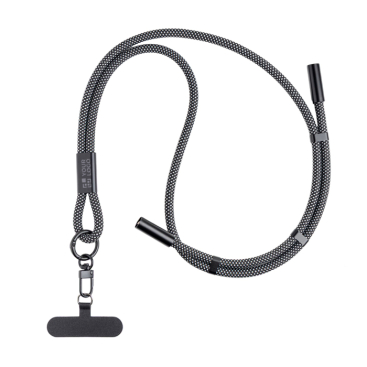 Lanyard de plástico e nylon com carga e presilhas ajustáveis