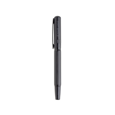 Roller metálico, tampa gravada e clipe estreito/elegante, tinta preta