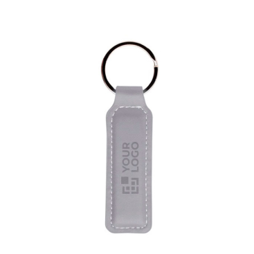 Porta-chaves de couro sintético premium de cores com argola de metal vista principal