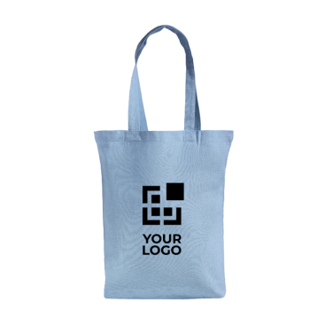 Saco de algodão reciclado e plástico reciclado com fole 140 g/m2