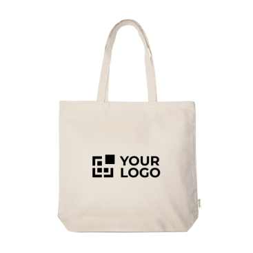 Saco de lona de algodão reciclado com bolso interior 310 g/m²