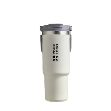 Copo térmico em aço inoxidável com palhinha rebatível e bocal 900ml