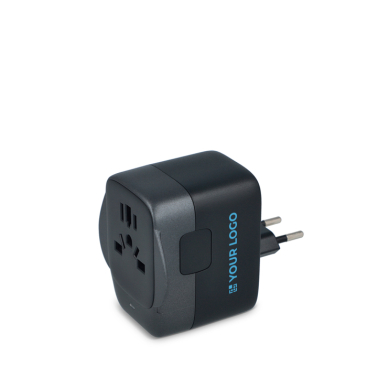 Adaptador para viagens compacto, funciona em mais de 150 países