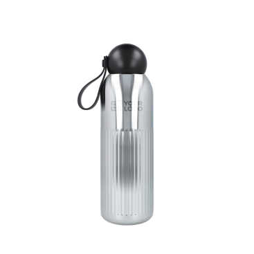 Garrafa antigotas de aço reciclado de riscas verticais 500 ml