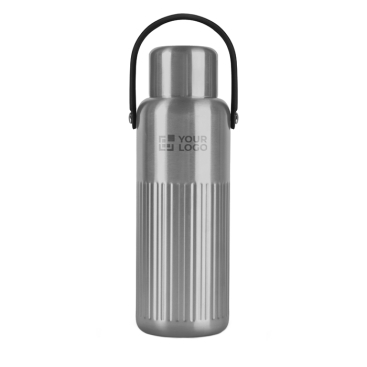 Termos de aço inoxidável reciclado com tampa que serve de copo 1 L
