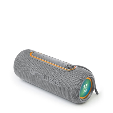 Coluna cilíndrica resistente à água e detalhes LED