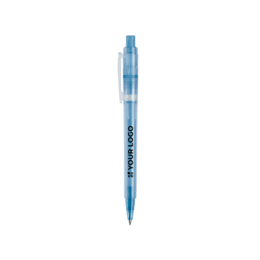Caneta de plástico mate fabricada na UE com recarga Jumbo tinta azul