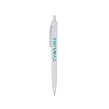 Caneta de plástico para marcação corporativa com tinta azul
