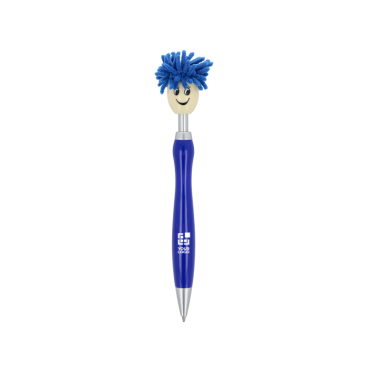 Caneta de botão com design original de felpudo giratório, tinta azul