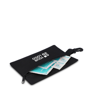 Kit de primeiros socorros compacto com mosquetão poliéster
