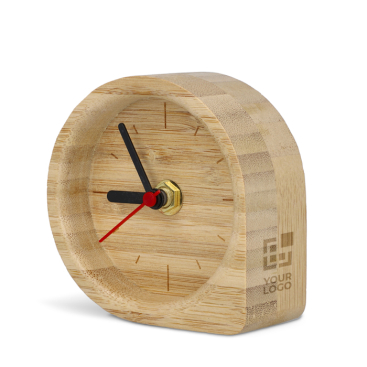 Relógio de cabeceira decorativo feito de bambu natural personalizável