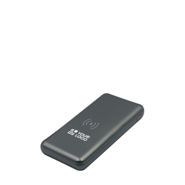 Bateria externa metálica com carregamento sem fios 8.000mAh