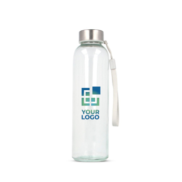 Garrafa de vidro transparente com tampa anti-gotejamento e alça 500 ml