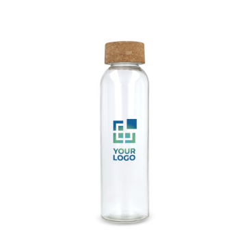 Clássica garrafa de vidro reciclado com tampa de cortiça 500 ml