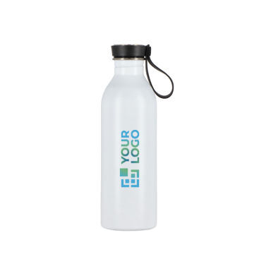 Garrafa de aço inoxidável com pega de silicone na tampa 500 ml