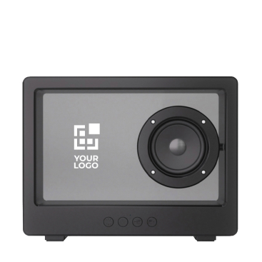 Coluna sem fios transparente com luz RGB integrada e USB-C 5W