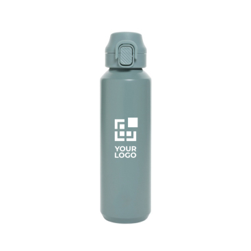 Garrafa desportiva em aço reciclado com tampa antiderrame 600 ml