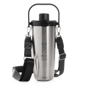 Garrafa térmica de aço inoxidável reciclado com correia 600 ml