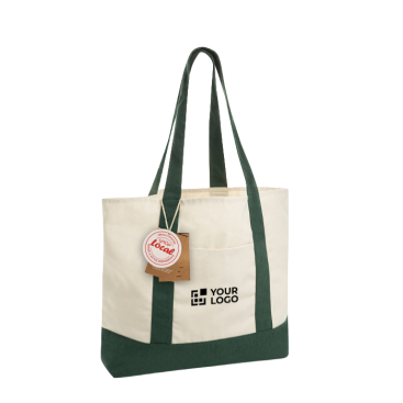 Saco tote de algodão reciclado com mensagem 20 L 350 g/m²