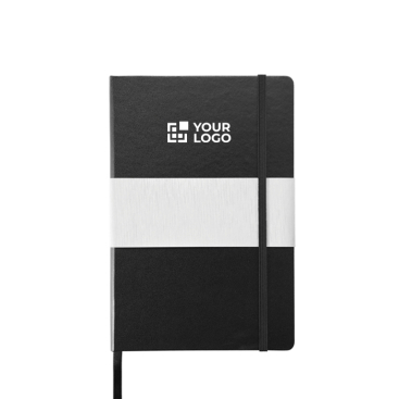 Caderno com detalhes artísticos para brindes cor preto