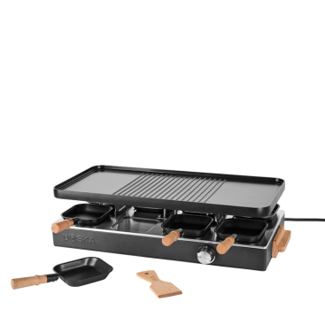 Raclette de mesa com placa reversível antiaderente Boska