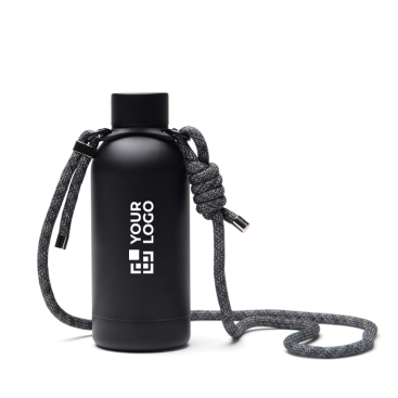 Garrafa térmica de aço inoxidável reciclado com cordão 400 ml