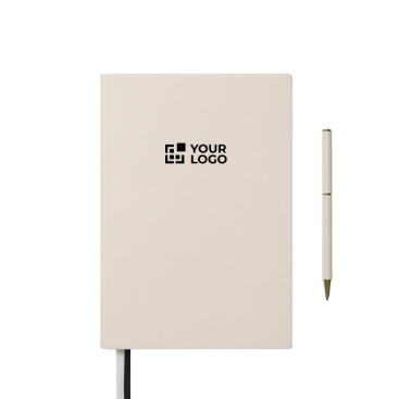 Conjunto de caderno e caneta com caixa de oferta A5 páginas pautadas